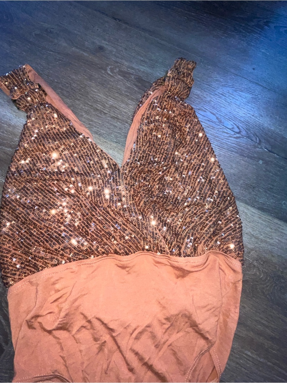 Free People Zuri Sequin Embellished shimmer party Criss Cross body Suit Sz S - Picture 3 of 5